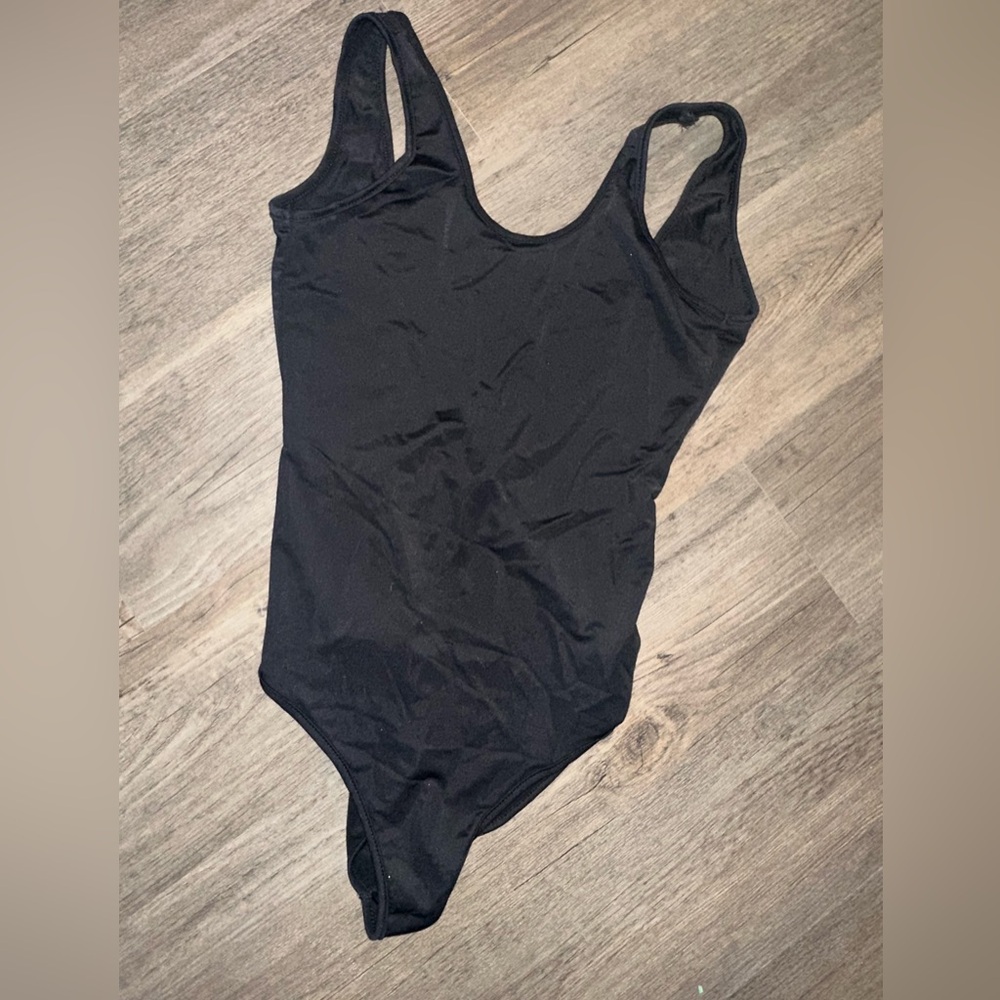 NWOT SHEIN Black Satin Bodysuit For Women Size S